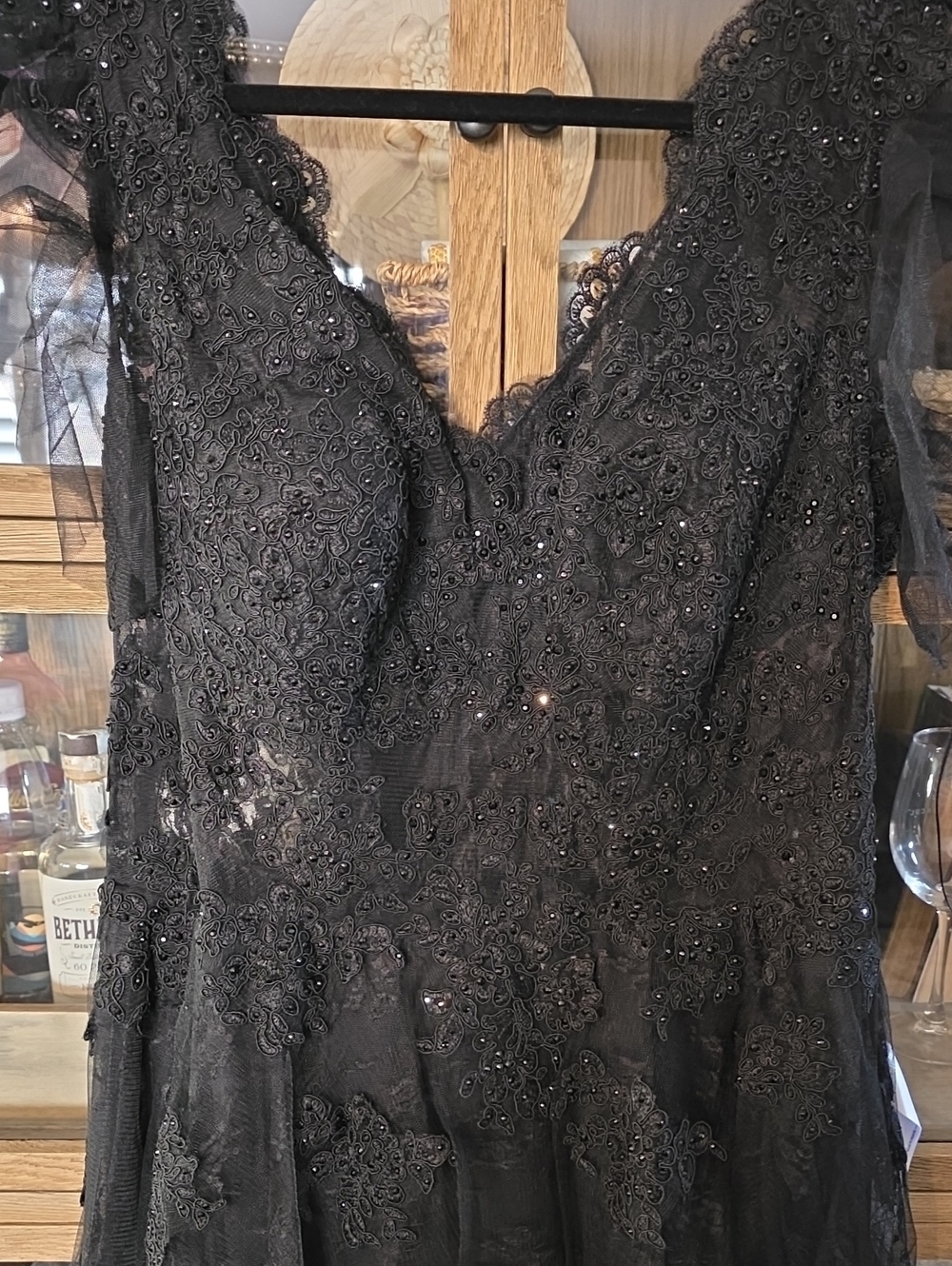 NWT MAC DUGGAL | $498 Flutter Sleeve Tulle Evening Gown 14W - Picture 6 of 7